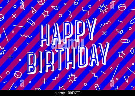 Alles Gute zum Geburtstag. Grußkarte, Banner, Poster und Aufkleber Konzept Stock Vektor