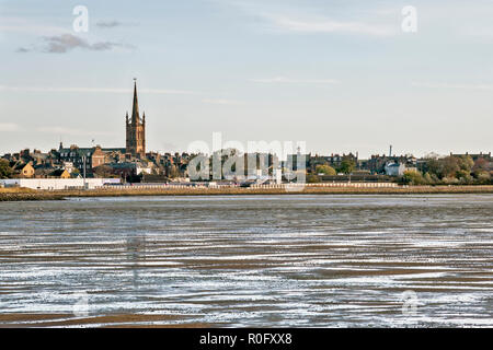 Montrose Becken und Naturschutzgebiet, Angus, Schottland, UK, bei Ebbe. Stockfoto