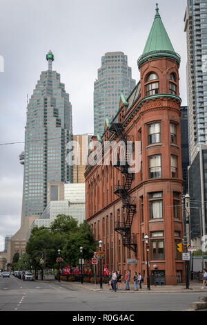 Gooderham Flat Iron Building, Toronto, Ontario, Kanada Stockfoto