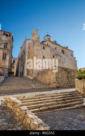 Eglise St-Jean-Baptiste, Kirche an der Zitadelle in Calvi, Balagne, Haute-Corse, Korsika, Frankreich Stockfoto