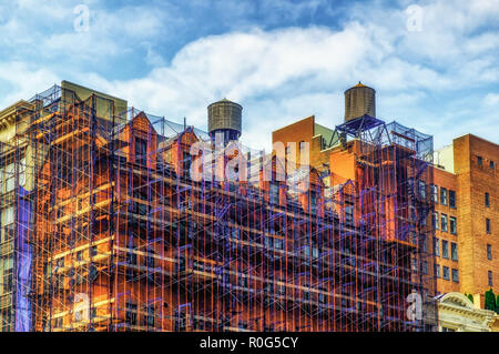 New York City, USA, Mai 2018, Baustelle im Flatiron District, Manhattan Stockfoto