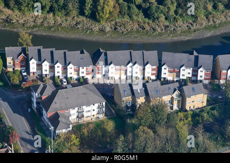 Ein luftbild der neuen Gehäuse Entwicklung, Aylesford, Kent, South East England, Großbritannien Stockfoto