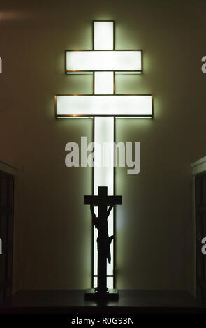 Columbarium der Gemeinde Haus der Tschechoslowakischen hussitischen Kirche (Husův sbor) entworfen von Tschechischen modernistischen Architekten Frantisek Kubelka (1935-1937) im Stadtteil Holešovice in Prag, Tschechische Republik. Stockfoto