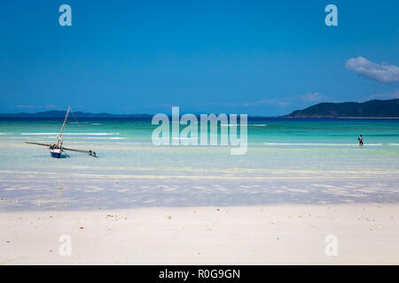 Tropical Island Paradise Nosy Iranja, Madagaskar. Stockfoto