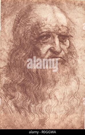 Letzte SELBSTPORTRAIT. LEONARDO DA VINCI Stockfoto