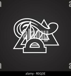 Lineale Wissenschaft dünne Linie auf schwarzem Hintergrund Stock Vektor