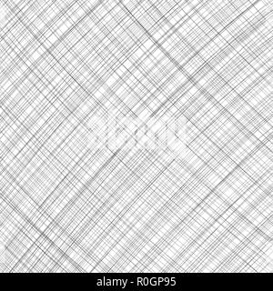 Schwarze Linien Textur auf weißem Hintergrund. Not overlay texturiert. Grunge Design Elemente. Vector Illustration, eps 10. Stock Vektor