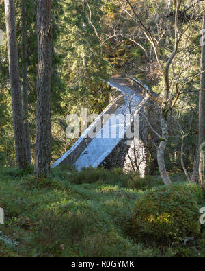 Der oberen Brücke, fällt der Bruar, Perth und Kinross, Schottland Stockfoto