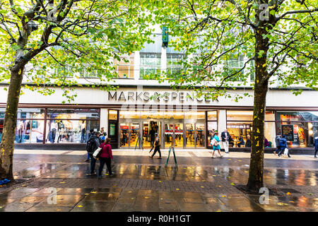 Marks & Spencer store York UK, M&S, Marks & Spencer, Marks & Spencer, Marks&Spencer shop, Marks&Spencer High Street Store, Logos, Zeichen, UK, Geschäfte Stockfoto