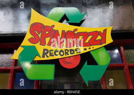 Spindizzy Records Shop, Georges Street Arcade - South City Market, Dublin; Irland Stockfoto