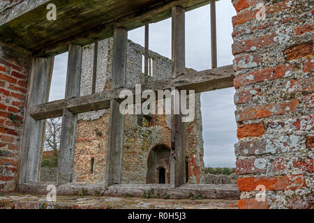 Die 15 thC Baconsthorpe Schloss, in North Norfolk, Großbritannien. Ursprünglich die Heimat der Speck, immer Heydon, Familie. War einer der wichtigsten Gebäude für 200 Jahre. Stockfoto