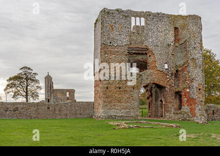 Die 15 thC Baconsthorpe Schloss, in North Norfolk, Großbritannien. Ursprünglich die Heimat der Speck, immer Heydon, Familie. War einer der wichtigsten Gebäude für 200 Jahre. Stockfoto