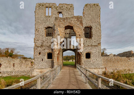 Die 15 thC Baconsthorpe Schloss, in North Norfolk, Großbritannien. Ursprünglich die Heimat der Speck, immer Heydon, Familie. War einer der wichtigsten Gebäude für 200 Jahre. Stockfoto