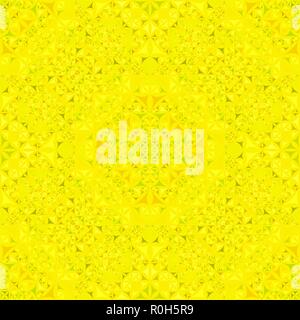 Gelbe nahtlose Kaleidoskop Muster Hintergrund-abstrakten symmetrische Vector wallpaper Abbildung mit geschwungenen Formen Stock Vektor