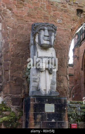 Ecce Homo, eine Statue von Jacob Epstein, in den Ruinen der alten Kathedrale von Coventry, Warwickshire, Großbritannien Stockfoto
