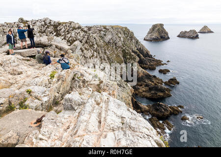 Pointe de Pen-Hir, Frankreich, einem Vorgebirge der Halbinsel Crozon in der Bretagne, im Südwesten von Camaret-sur-Mer Stockfoto