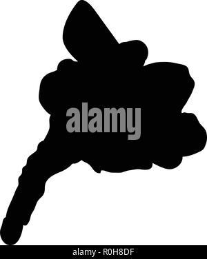 Snowboarder mann Silhouette. Schwarz auf Weiß. Vector Illustration. Stock Vektor