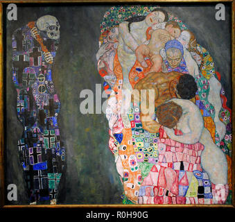 Gustav Klimt (Wien, 1862, Wien, 1918). Österreichische symbolistische Maler. Mitglied der Wiener Secession. Morte e Vita "Tod und Leben", 1915. Öl auf Leinwand. 178 cm x 198 cm. Leopold Museum. Wien. Österreich. Stockfoto