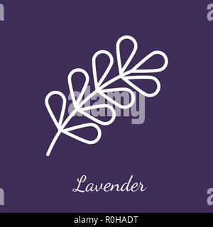 Lavendel Blume Symbol. Gewürz Gewürze vektor Symbol. Stock Vektor