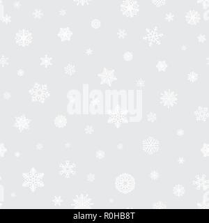 Weihnachten Icons nahtlose Muster , Winterurlaub Fliese Hintergrund. Doodle Umrisse Zierpflanzen Natur Dekor Elemente. Stock Vektor