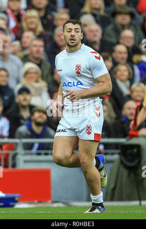 4. November, Anfield, Liverpool, England; Rugby League International Test Match, England V Neuseeland; Jake Connor von England Credit: Mark Cosgrove/News Bilder Stockfoto