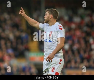 4. November, Anfield, Liverpool, England; Rugby League International Test Match, England V Neuseeland; Quelle: Mark Cosgrove/News Bilder Stockfoto