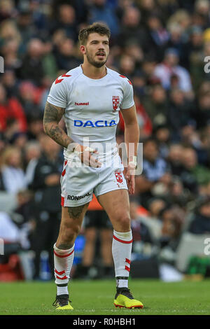 4. November, Anfield, Liverpool, England; Rugby League International Test Match, England V Neuseeland; Oliver Gildart von England Credit: Mark Cosgrove/News Bilder Stockfoto