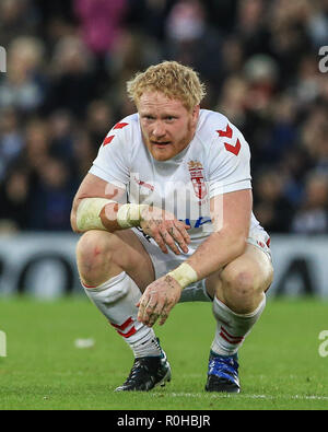 4. November, Anfield, Liverpool, England; Rugby League International Test Match, England V Neuseeland; James Graham aus England Credit: Mark Cosgrove/News Bilder Stockfoto