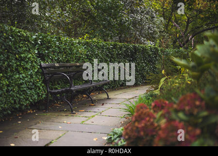 Herbst Blick auf den Wintergarten im Central Park, New York City. Stockfoto