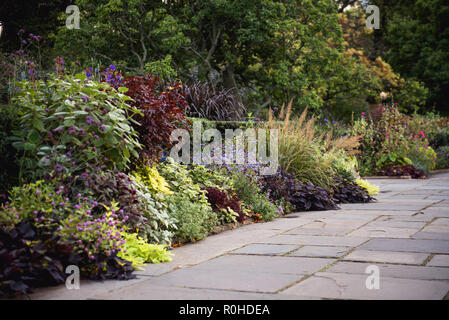 Herbst Blick auf den Wintergarten im Central Park, New York City. Stockfoto