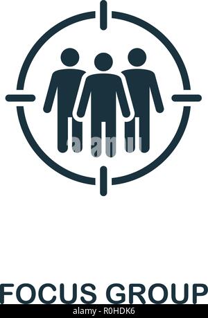 Focus Group Symbol. Premium Design aus der Werbung. UX und UI. Pixel Perfect focus group Symbol für Web Design, Anwendungen, Software, drucken Stock Vektor