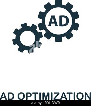 Ad Optimierung Symbol. Premium Design aus der Werbung. UX und UI. Pixel Perfect ad Optimierung Symbol für Web Design, Anwendungen, Software, Stock Vektor