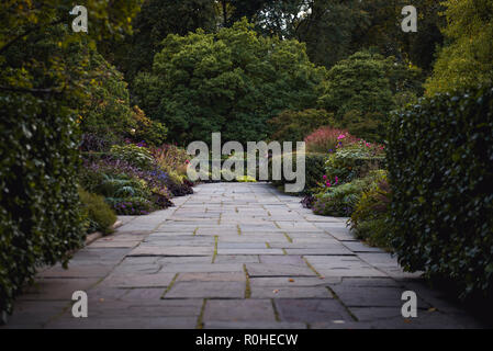 Herbst Blick auf den Wintergarten im Central Park, New York City. Stockfoto