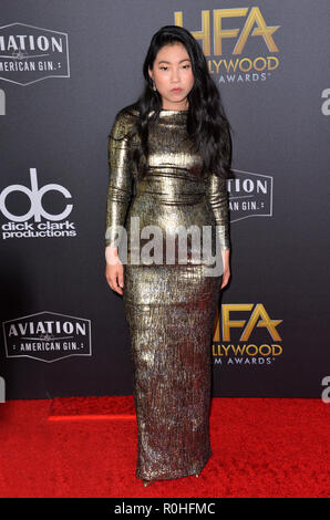 Los Angeles, USA. 04 Nov, 2018. LOS ANGELES, Ca. November 04, 2018: Awkwafina am 22. jährlichen Hollywood Film Awards im Beverly Hilton Hotel. Foto: Paul Smith/Alamy leben Nachrichten Stockfoto