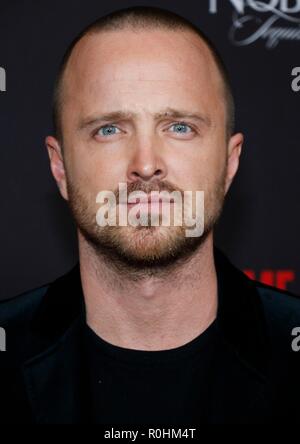 West Hollywood, CA. 4 Nov, 2018. Aaron Paul in der Ankunftshalle für WELCOME HOME Premiere, die London West Hollywood, West Hollywood, CA 4. November 2018. Credit: Elizabeth Goodenough/Everett Collection/Alamy leben Nachrichten Stockfoto