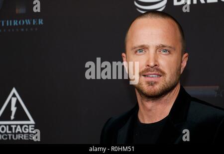 West Hollywood, CA. 4 Nov, 2018. Aaron Paul in der Ankunftshalle für WELCOME HOME Premiere, die London West Hollywood, West Hollywood, CA 4. November 2018. Credit: Elizabeth Goodenough/Everett Collection/Alamy leben Nachrichten Stockfoto