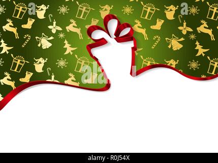 Geschenk Box von Bändern auf weißem Hintergrund Vektor-illustration isoliert, Geburtstag, Weihnachten von Symbol Stock Vektor