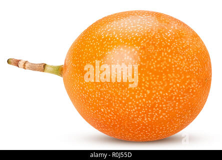Granadilla Frucht auf weißem Hintergrund. Freistellungspfaden. Volle Tiefenschärfe. Stockfoto