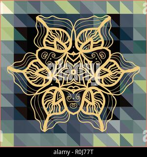 Mandala-Dreieck-Vektor Stock Vektor