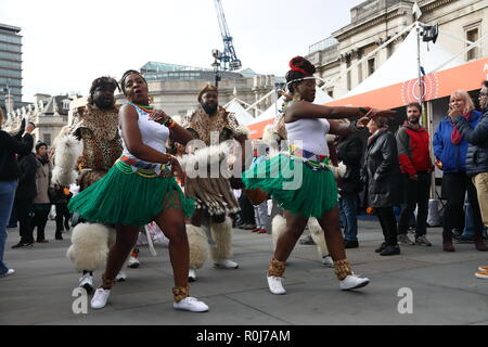 Afrika auf dem Platz auf dem Trafalgar Square 27. Oktober 2018, London, UK. Stockfoto