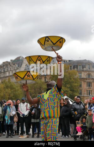 Afrika auf dem Platz auf dem Trafalgar Square 27. Oktober 2018, London, UK. Stockfoto
