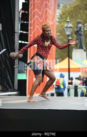 Afrika auf dem Platz auf dem Trafalgar Square 27. Oktober 2018, London, UK. Stockfoto