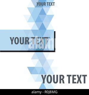 Leichte blaue Rahmen für Text gegen Dreiecke Hintergrund Rahmen Stock Vektor