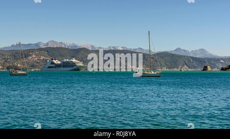 Schöner Panoramablick auf den Golf der Poeten von Portovenere, Ligurien, Italien, Europa Stockfoto