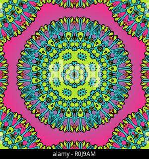 Violett und Grün mandala Rahmen für Banner, helle Farben. Dekorative vintage Element Stock Vektor