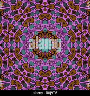 Nahtlose psychedelischen Pink Paisley Hintergrund Stock Vektor