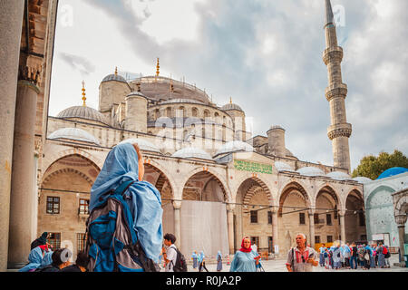 Wunderschöne Blaue Moschee. Istanbul, Türkei - 19. September 2018. Stockfoto