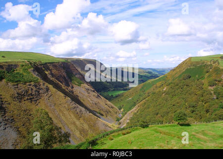 Dylife Valley/Schlucht Llanbrynmair Stockfoto