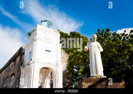 Schönen kolonialen Christian St Pauls Kirche in Malacca Stadt in Malaysia. Schöne sakrale Architektur in Südostasien. Stockfoto