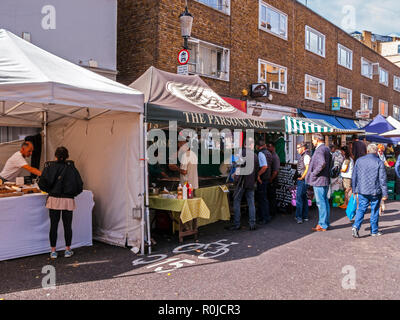 Bute Street Bauernmarkt, South Kensington, London Stockfoto